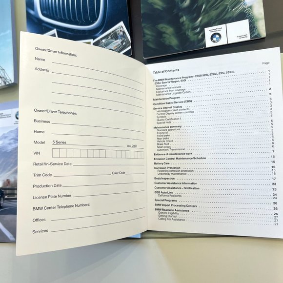 2008 BMW 5 Series Complete Owner Manual Portfolio! - Picture 9 of 15
